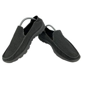 Skechers Relaxed Fit Memory Foam Men’s Gray Denim Canvas Loafers - Size: 10.5-11